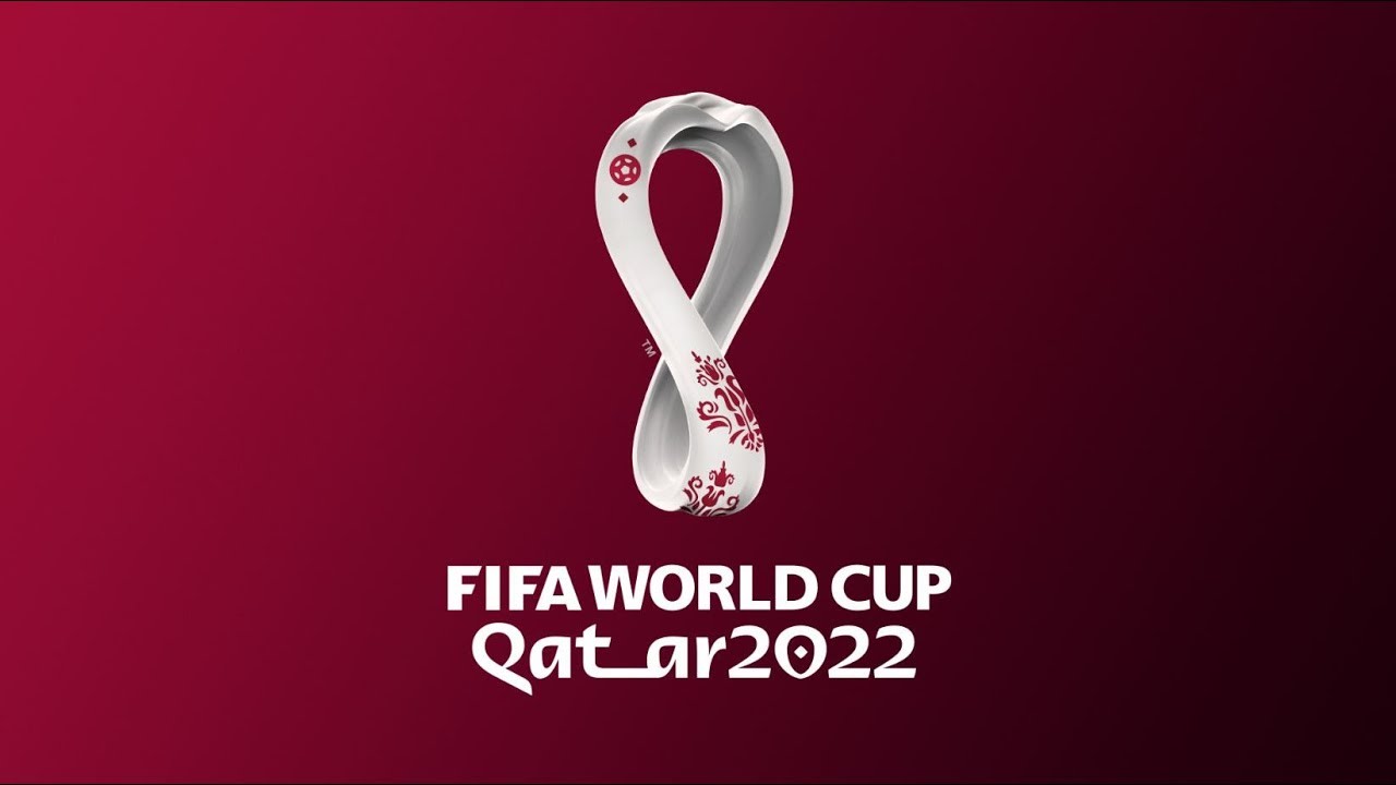 The official emblem of the 2022 FIFA World Cup with the host country Qatar. 